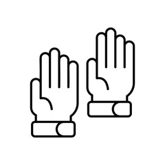 Gloves icon isolated on a white background. Vector illustration.