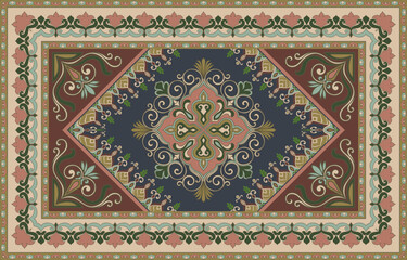 Abstract floral pattern carpet for Vasodmon carpet