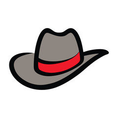 cowboy hat isolated on white background.