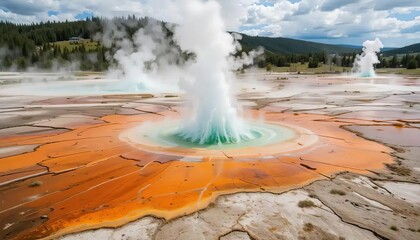USA Yellowstone National Park Geysers
