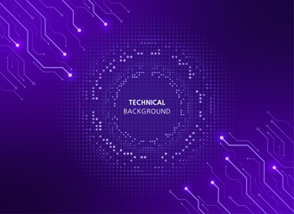 Fototapeta premium Digital technology background_디지털 기술 배경