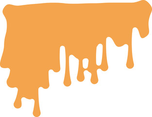オレンジの液体が垂れている様子