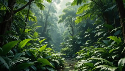 Dense Amazon Rainforest Jungle
