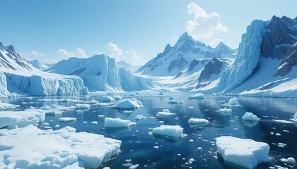 Antarctica Icebergs and Glacier