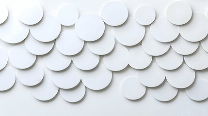 Abstract White Circle Pattern Wall Design