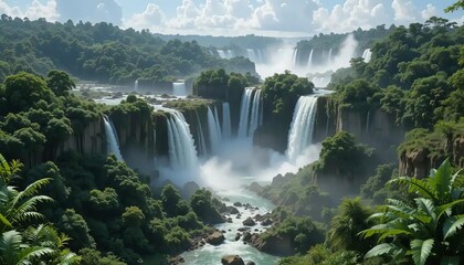 Fototapeta premium Iguazu Falls Rainforest Argentina