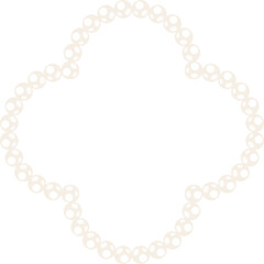 Coquette flower pearl bead chain decorative illustration