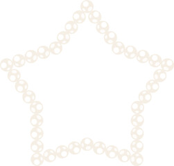 Coquette star pearl bead chain decorative illustration