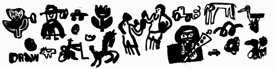 Symbolic image of various symbols and signs