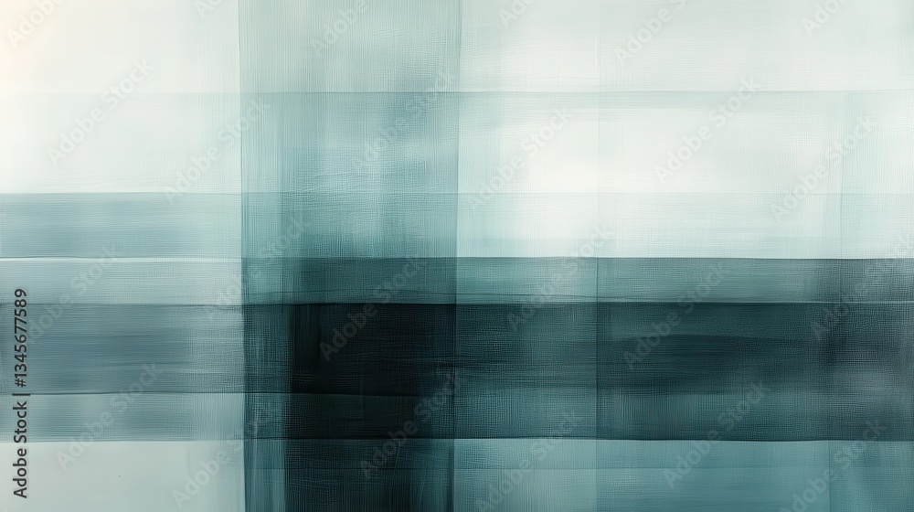 Poster Muted teal abstract artwork featuring soft pencil strokes blending seamlessly with depth and texture