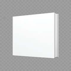 Blank Book with White Cover. Vector