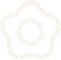 Coquette flower pearl bead chain