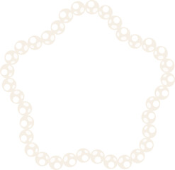 Coquette star pearl bead chain