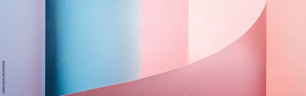 Leinwandbilder Smooth gradient fill transitioning from pastel shades creating a visually calming effect perfect for design projects
