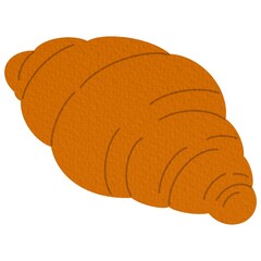  Bakery Сroissant isolated on white background. 