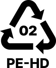 PE-HD plastic recycle sign icon