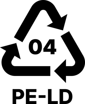 PE-LD plastic recycle sign icon