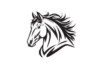 Horse Head Silhouette Vector