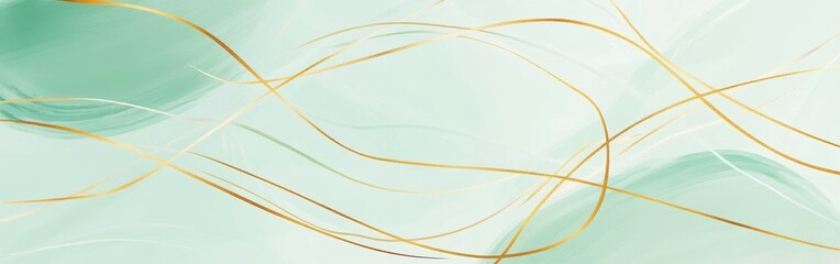 Obraz premium Elegant pastel backdrop with minimalist pencil strokes and flowing gold accents for creative projects