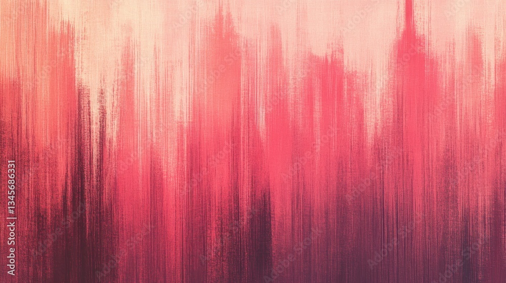 Poster gradient pencil strokes design transitioning from light to dark pink shades creating a soft abstract