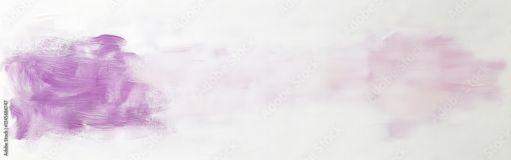 Aufkleber elegant white canvas features a soft purple brush stroke on a minimalist background, highlighting si