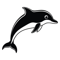 Dolphin silhouette Vector Design.