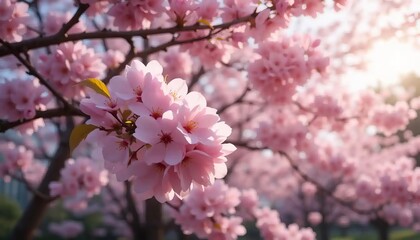 Obraz premium Japanese Cherry Blossom Garden