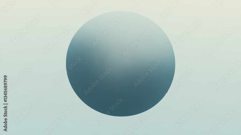 Fototapete Elegant gradient circle transitions from pastel blue to gray against a soft background providing a calming visual experience
