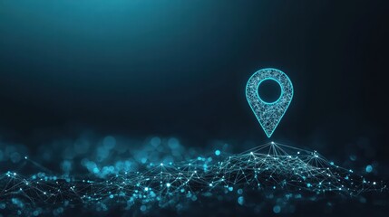 Location GPS Icon A satellite icon transmitting signals, symbolizing GPS technology, abstract background.