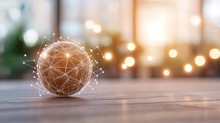 globe Data Visualization and Analytic Globe surrounded by floating data points and graphs, data analysis concept.
