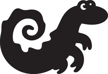 Loch Ness Monster vector silhoutte illustration 