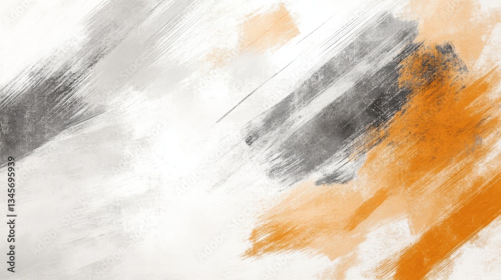 Aufkleber Dynamic abstract pencil strokes create a vibrant background with hints of orange and gray in a contemporary art style