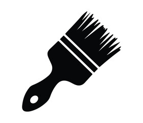 Simple Black and White Paintbrush Icon. black paintbrush icon, perfect for use in logos, websites, or apps.