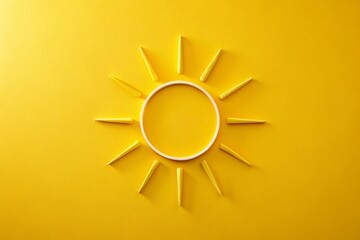 Fototapeta premium Minimalist Sunshine Outline: Golden Hour Silhouette Photography
