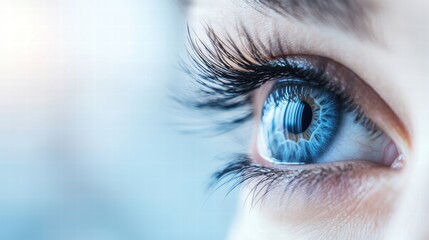 Eye Tracking Technology Medical device tracking eye movements during an examination, with detailed data analysis.