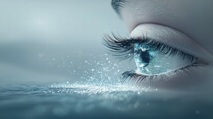 eye Data Visualization Futuristic interface displaying data streams and visualizations emanating from an eye.