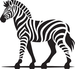 Walking Cartoon Zebra vector illustration
