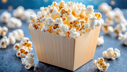 Buttery Popcorn in Wooden Box.