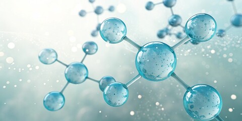 bubbles in water on white background