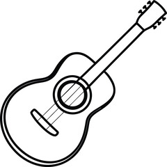 Acoustic Guitar Concept Art Vibrant MusicThemed Design
