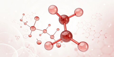 abstract molecule white background