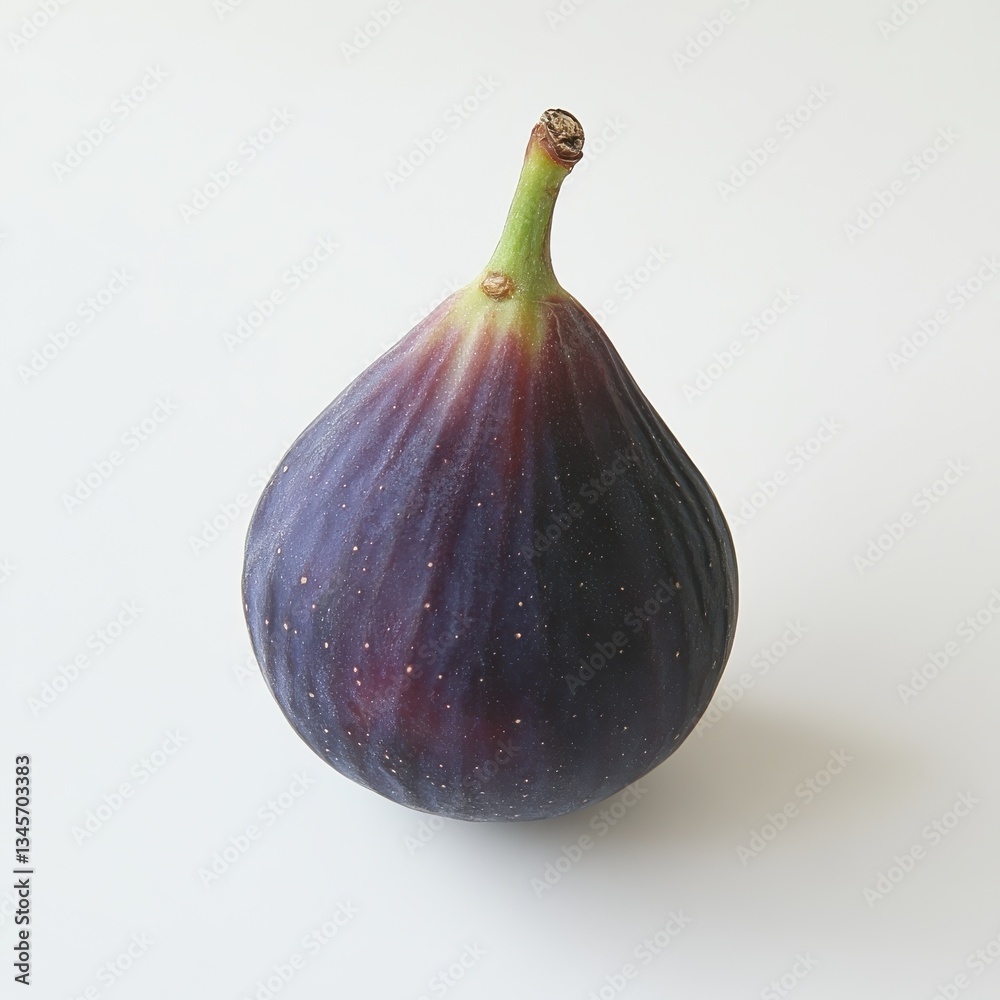 Poster ripe fig with soft purple skin displayed on a simple background for culinary inspiration and natural