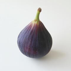 Ripe fig with soft purple skin displayed on a simple background for culinary inspiration and natural beauty