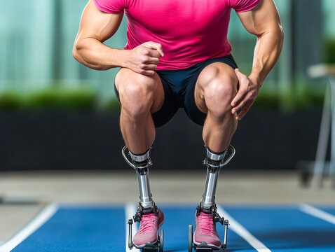 Double Amputee Sprinting with High-Tech Prosthetic Blades