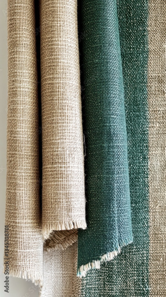 Leinwandbilder natural burlap fabric with hints of forest green creates a rustic and earthy texture ideal for vario