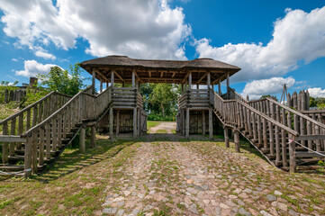 Archaeological open-air museum, medieval stronghold in Grudusk, Masovian Voivodeship, Poland	
