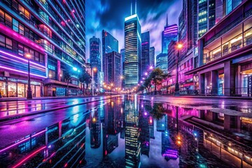 Night Cityscape Video Background: Free Website Motion Graphics