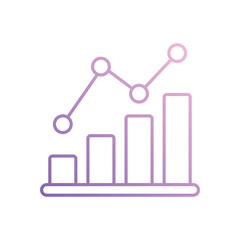 Bar Chart icon isolated on a white background. Vector illustration.