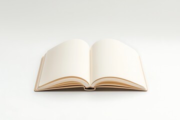 Open Blank Book for White Background.