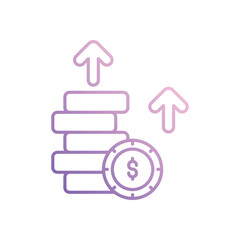 Profit  icon isolated on a white background. Vector illustration.